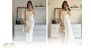 ساتن سفید برای لباس مجلسی | بالسی مارکت