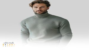 مردی جوان با یقه اسکی طوسی | بالسی مارکت