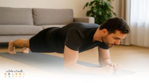 پلانک یک حرکت ورزشی ساده برای تقویت عضلات بدن در خانه | بالسی مارکت
