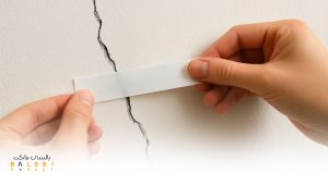 زدن چسب نواری کاغذی روی ترک دیوار | بالسی مارکت