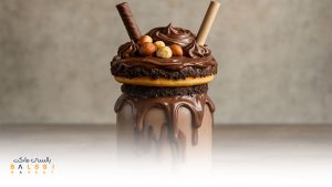 میلک شیک شکلاتی نوتلا با تزیینات شکلاتی | بالسی مارکت